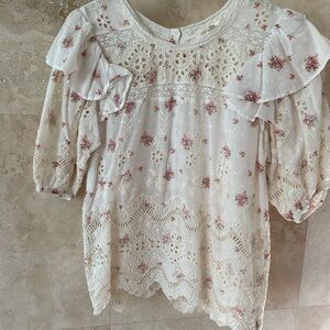 Love Shack Fancy button back blouse